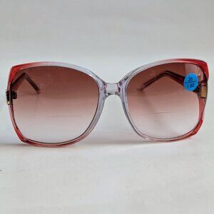 NWT Vintage 90's Lady High Fashion Reading Sunglasses (Crystal Red)